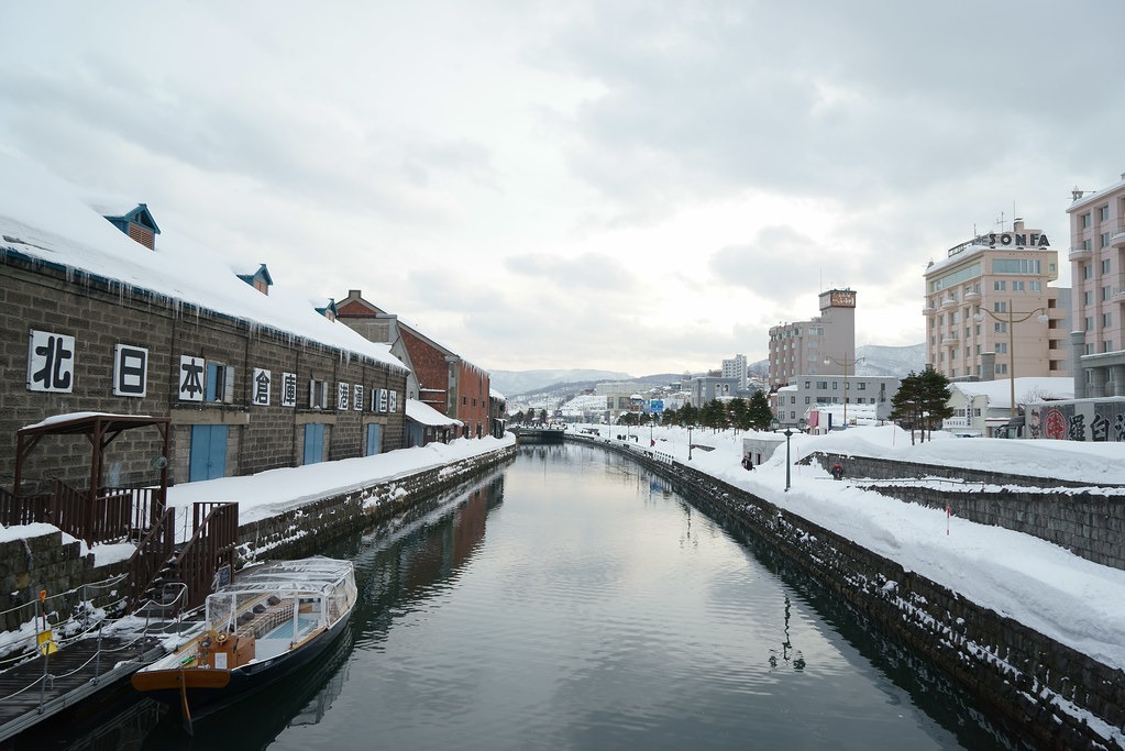 Otaru canal in winter