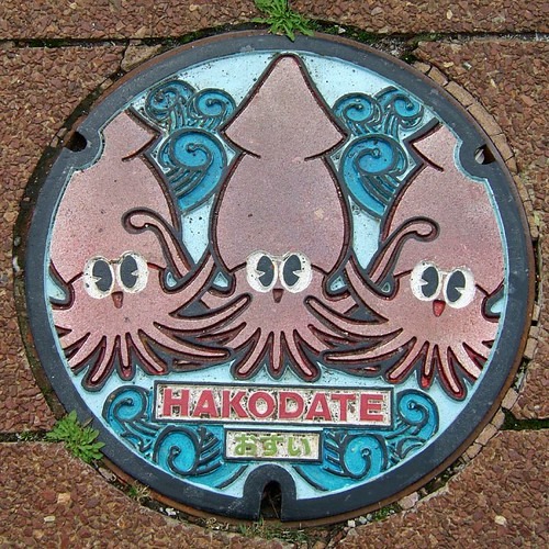 Manhole cover in Hakodate